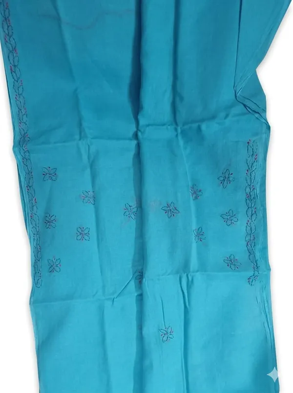 Turquoise_Embroidered_Unstitched_Kurta_Fabric_for_Women