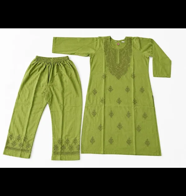Green_Embroidered_Straight_Kurta_Set_for_Women