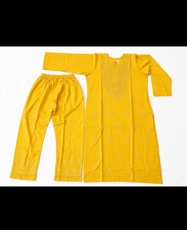 Yellow_Embroidered_Straight_Kurta_Pajama_Set_for_Men