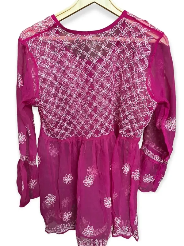 Magenta_Sheer_Embroidered_Flared_Dress_for_Girls