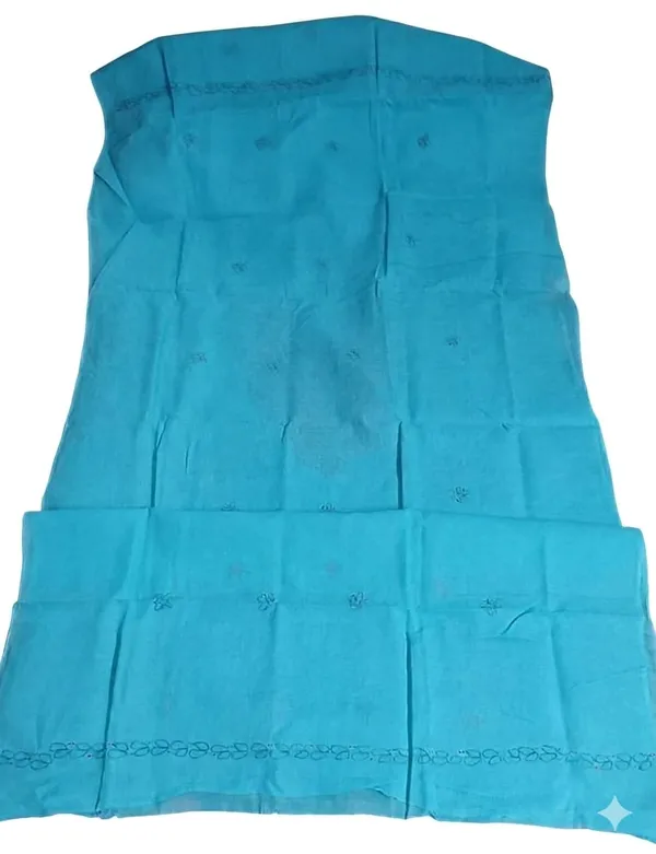 Turquoise_Embroidered_Unstitched_Kurta_Fabric_for_Women