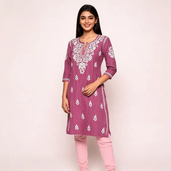 Pink_Floral_Straight_Kurta_For_Women