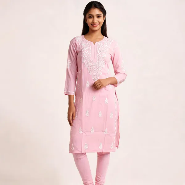 Pink_Modal_Cotton_Straight_Embroidered_Kurta_For_Women