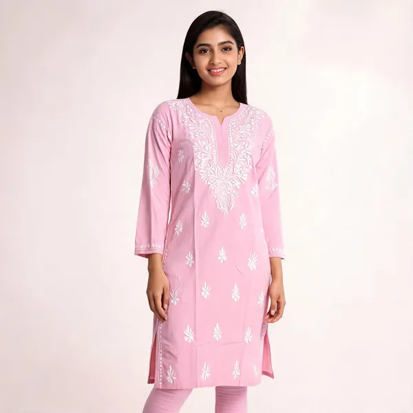 Pink_Modal_Cotton_Straight_Embroidered_Kurta_For_Women