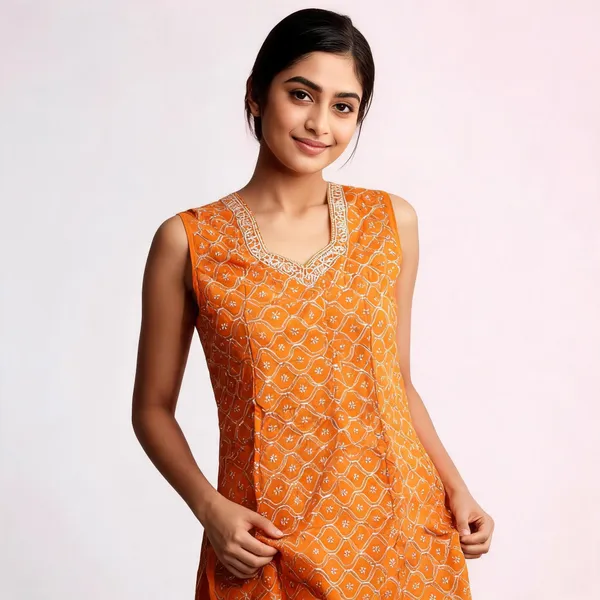 Orange_Cotton_Embroidered_Unstitched_Suit_Material_For_Women