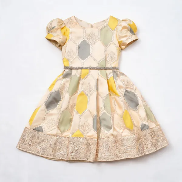 Cream_Printed_Fit_And_Flare_Dress_For_Girls
