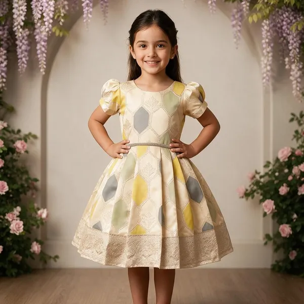 Cream_Printed_Fit_And_Flare_Dress_For_Girls