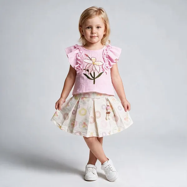 Pink_Ruffle_Top_And_Skirt_Set_For_Girls
