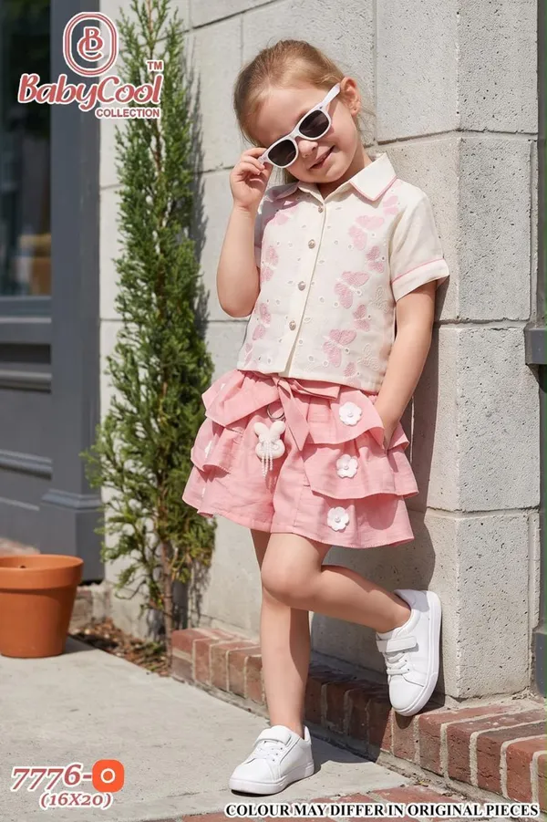 Pink_Printed_Shirt_And_Layered_Skirt_Set_For_Girls