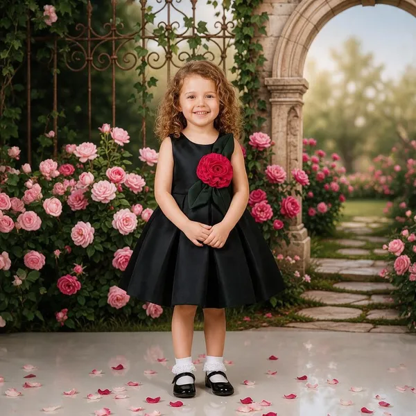 Black_Satin_A-Line_Dress_for_Girls