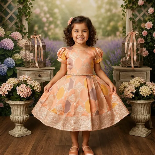 Peach_Printed_Fit_And_Flare_Dress_for_Girls
