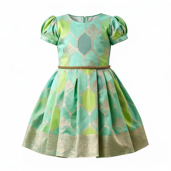 Mint_Green_Woven_Fit_And_Flare_Dress_for_Girls