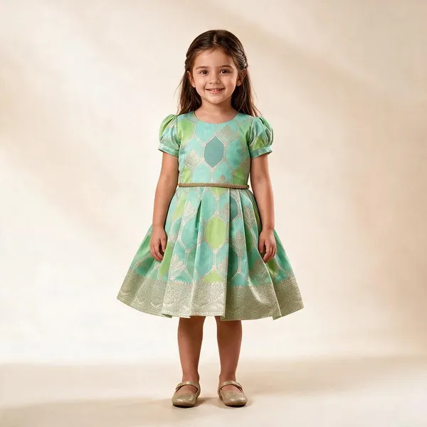 Mint_Green_Woven_Fit_And_Flare_Dress_for_Girls