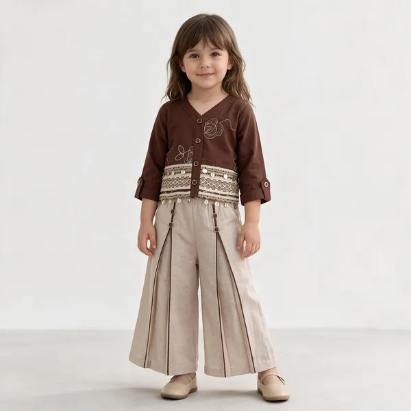 Brown_Embroidered_Ethnic_Set_for_Girls