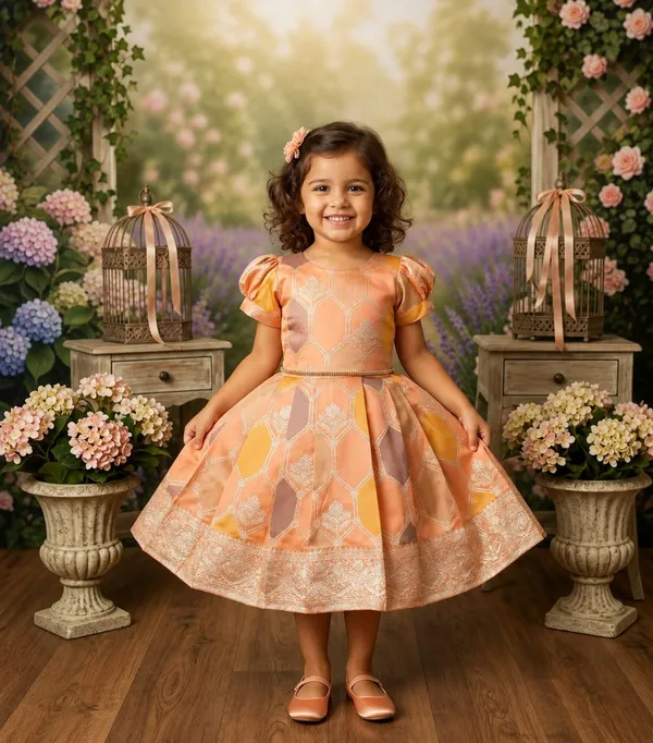 Peach_Printed_Fit_And_Flare_Dress_for_Girls
