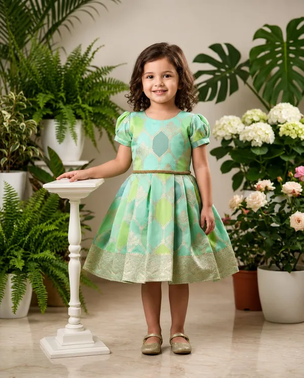 Mint_Green_Woven_Fit_And_Flare_Dress_for_Girls