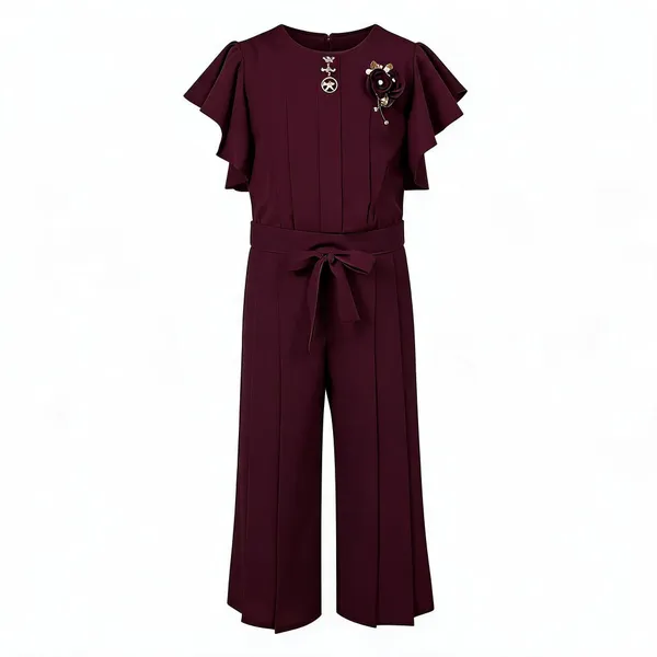Burgundy_Wide_Leg_Jumpsuit_for_Girls