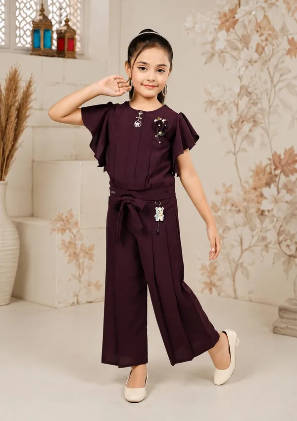 Burgundy_Wide_Leg_Jumpsuit_for_Girls