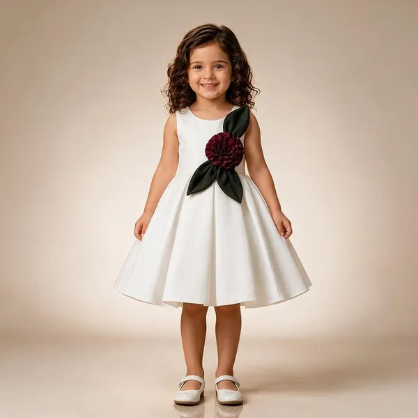 White_Sleeveless_Fit_And_Flare_Dress_for_Girls