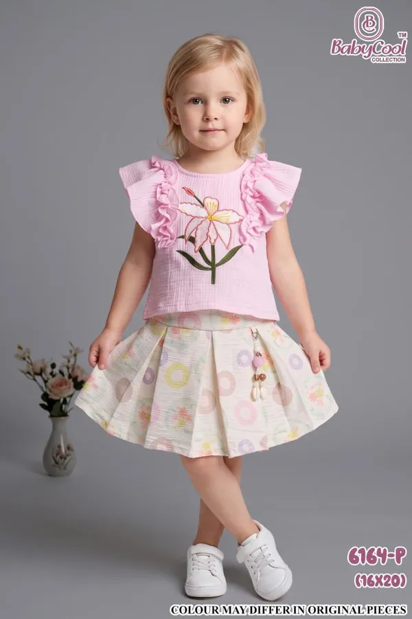 Pink_Ruffle_Top_And_Skirt_Set_For_Girls