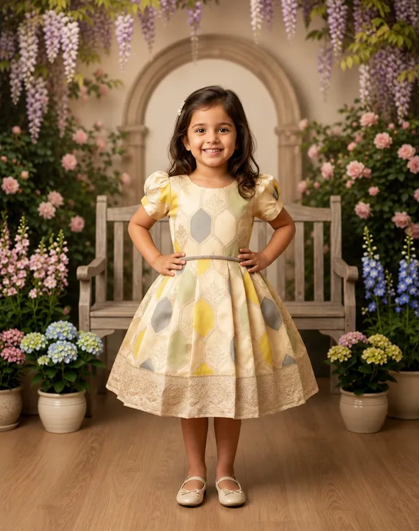 Cream_Printed_Fit_And_Flare_Dress_For_Girls