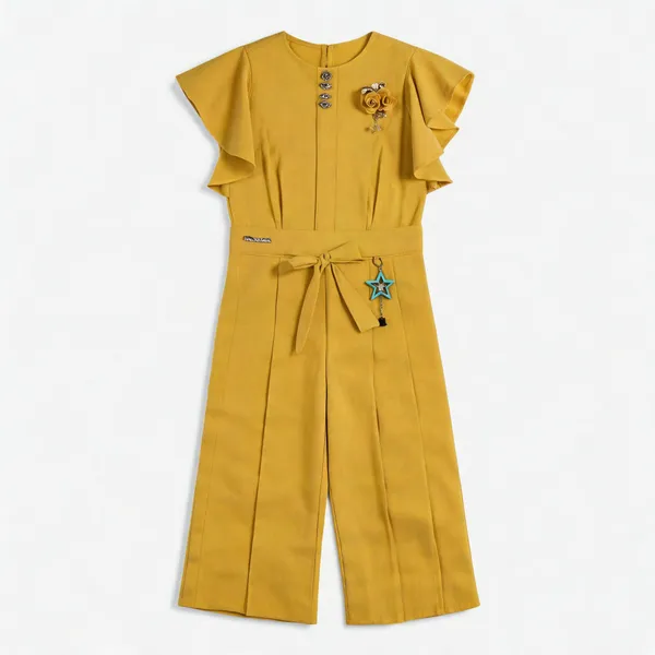 Yellow_Ruffle_Sleeve_Jumpsuit_for_Girls