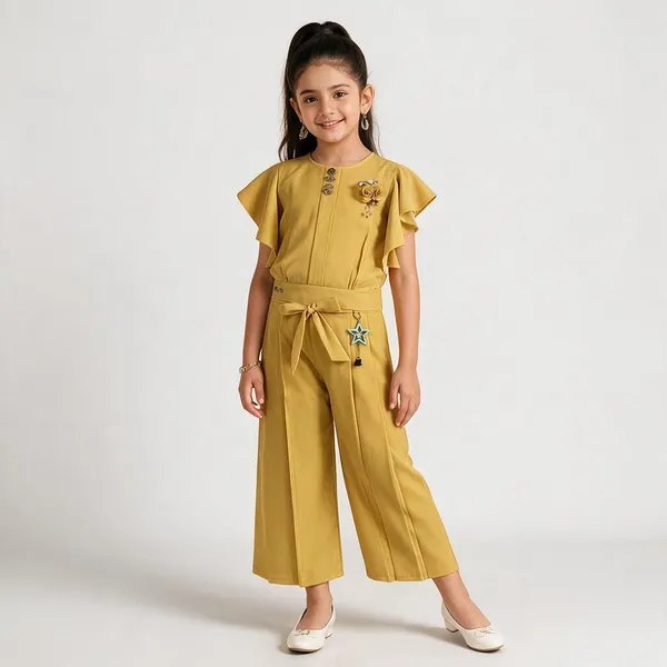 Yellow_Ruffle_Sleeve_Jumpsuit_for_Girls