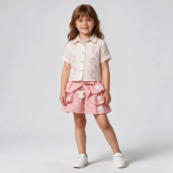 Pink_Printed_Shirt_And_Layered_Skirt_Set_For_Girls