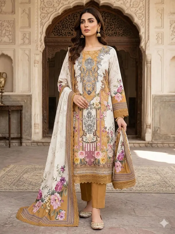 Cream_Floral_Print_Straight_Salwar_Suit_for_Women