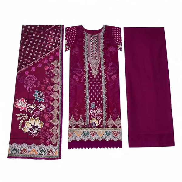 Purple_Muslin_Printed_Straight_Unstitched_Suit_Set_For_Women