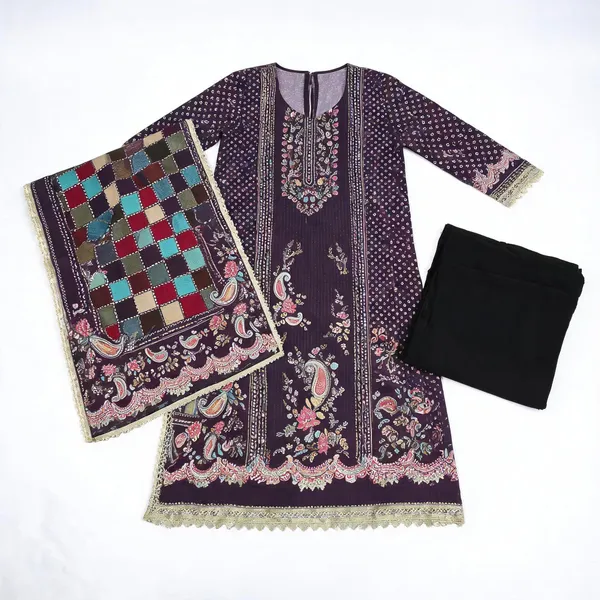 Purple_Muslin_Straight_Unstitched_Suit_Set_For_Women