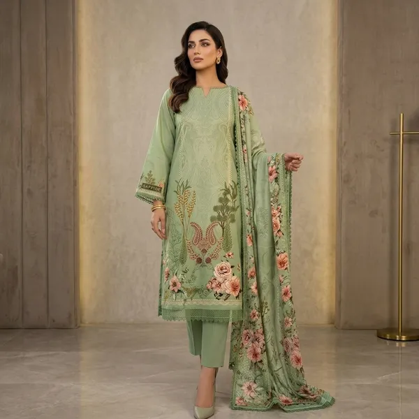 Sage_Green_Muslin_Straight_Unstitched_Suit_Set_For_Women