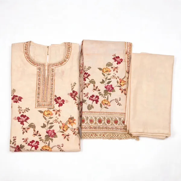 Beige_Muslin_Floral_Printed_Unstitched_Suit_Set_For_Women