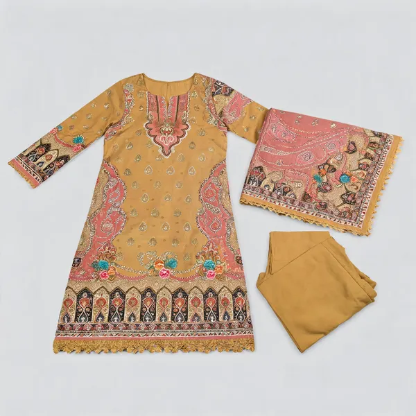 Mustard_Muslin_Printed_Unstitched_Suit_Set_For_Women
