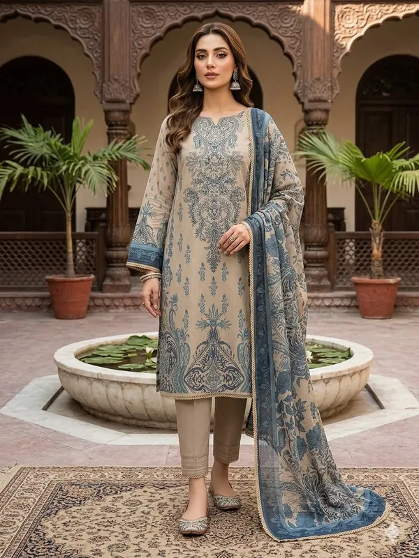Beige_Printed_Straight_Kurta_Set_for_Women