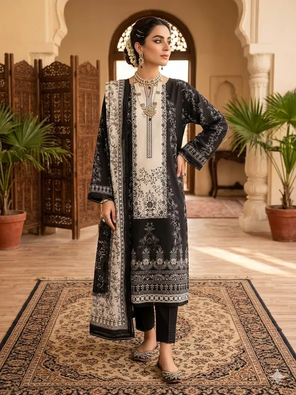 Black_Printed_Straight_Kurta_Set_for_Women