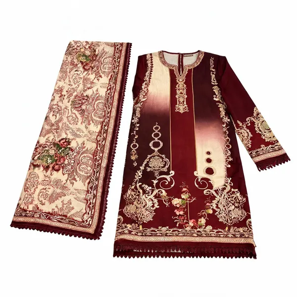 Maroon_Muslin_Embroidered_Unstitched_Suit_Set_For_Women