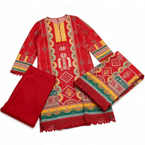 Red_Muslin_Straight_Unstitched_Suit_Set_For_Women