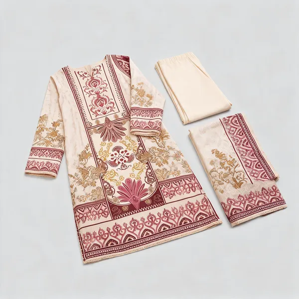 Cream_Muslin_Printed_Unstitched_Suit_Set_For_Women