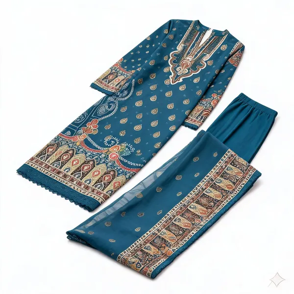 Teal_Muslin_Straight_Unstitched_Suit_Set_For_Women