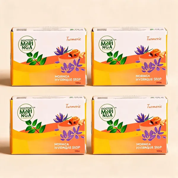 Moringa_Turmeric_Aloe_Vera_Brightening_Handmade_Bath_Soap_-_Pack_Of_4
