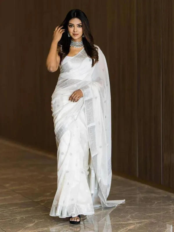 White_Silver_Motif_Saree_for_Women
