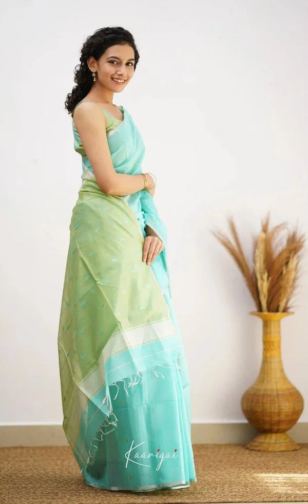 Aqua_Sheer_Draped_Saree_for_Women