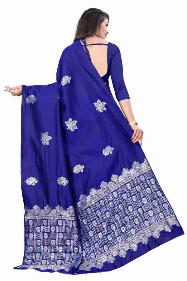Blue_Floral_Print_Saree_for_Women