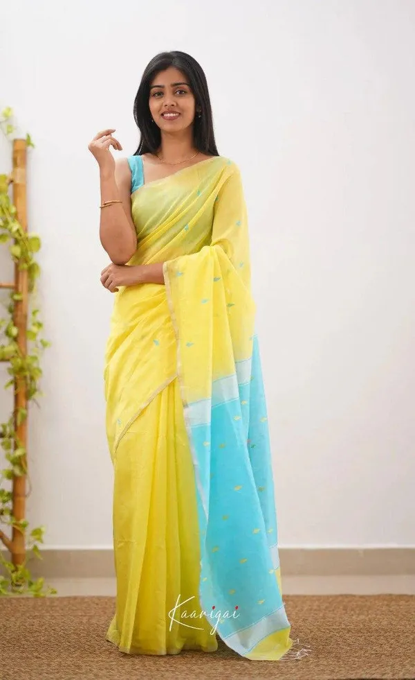 Yellow_Printed_Saree_for_Women