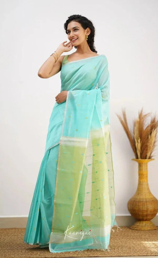Aqua_Sheer_Draped_Saree_for_Women