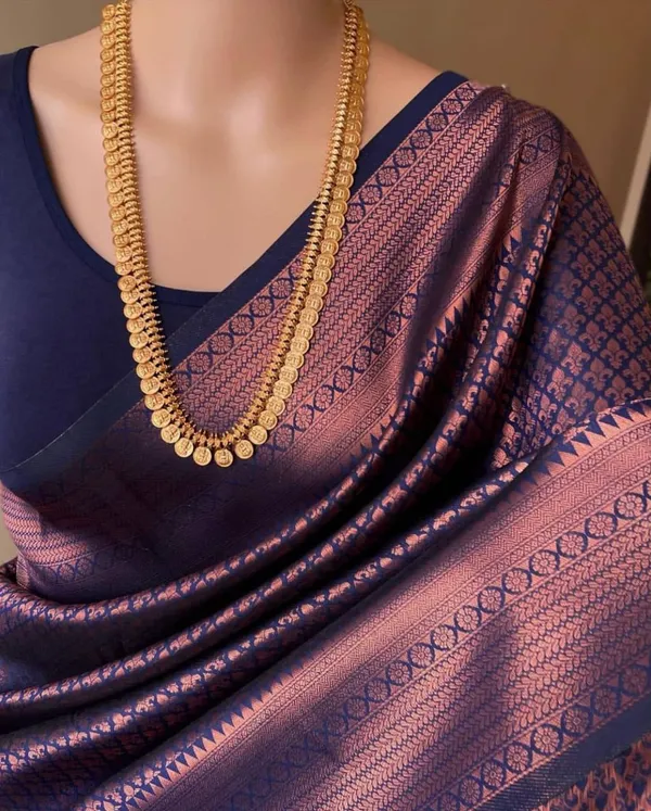 Navy_Blue_Woven_Pattern_Saree_for_Women