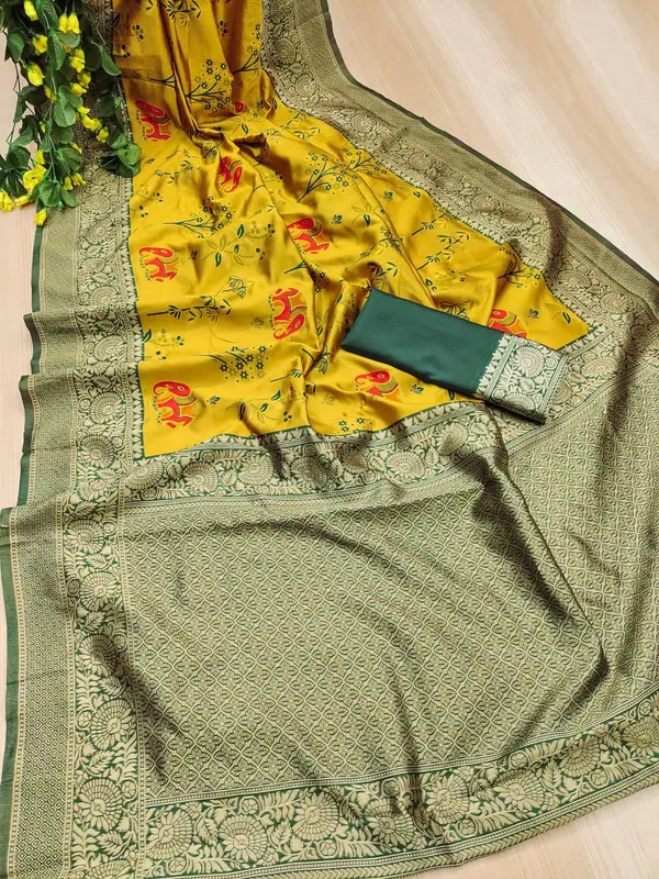 Yellow_Printed_Saree_for_Women