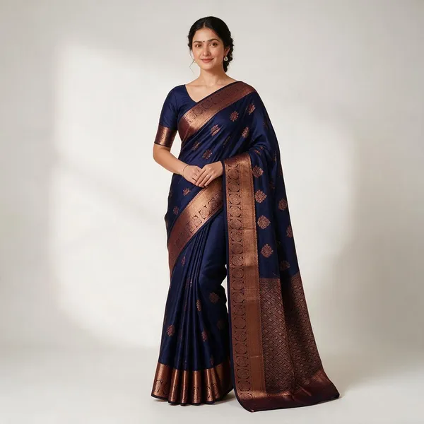 Blue_Woven_Traditional_Saree_For_Women