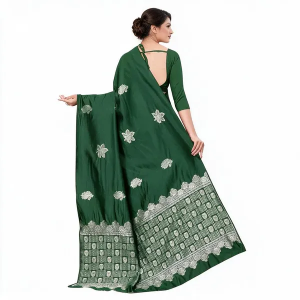 Green_Floral_Pattern_Saree_For_Women